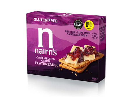 Gluten Free Caramelised Onion Flatbreads 150g - Greenlands Health Store