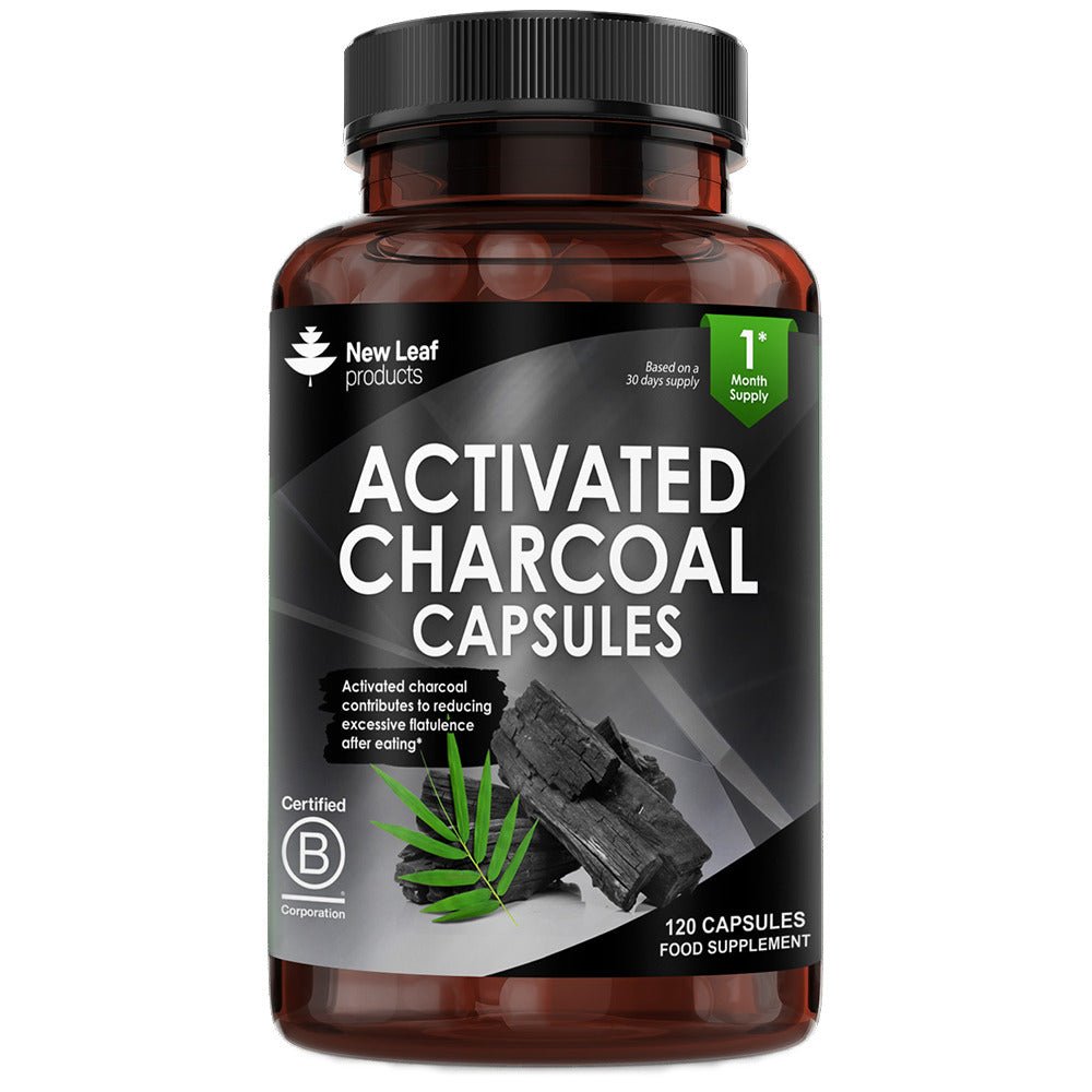 Activated Charcoal Capsules - 1040mg Per Serving 120 Capsules - Greenlands Health Store