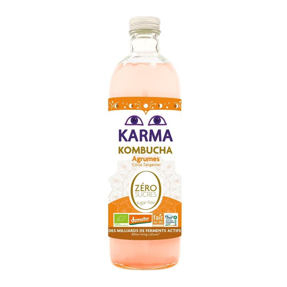 Karma Kombucha Zero Sugar Citrus Tangerine 750ml - Greenlands Health Store
