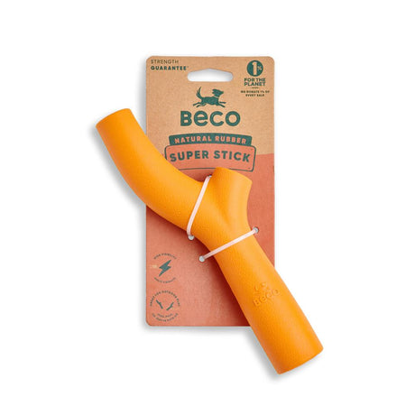 Interactive fetch chew dog toy for stick lovers. 1 orange stick. - Greenlands Health Store