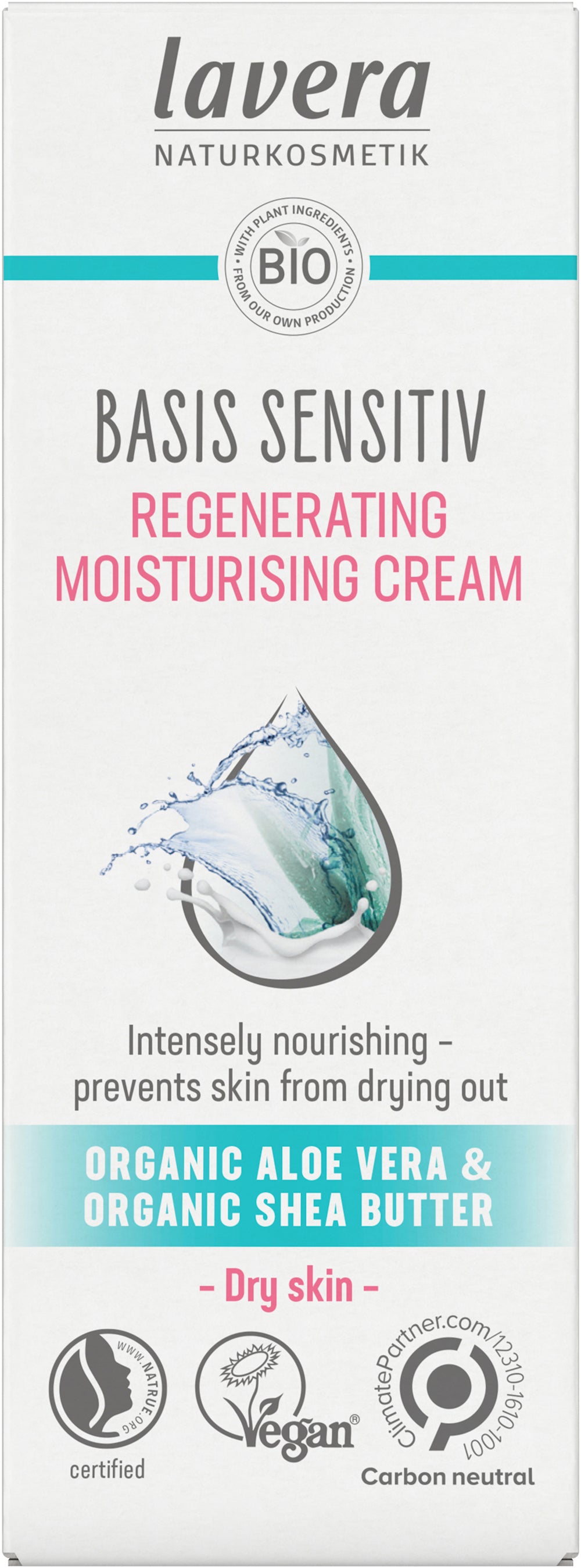 Lavera Basis Regenerating Moisturising Cream 50ml - Greenlands Health Store