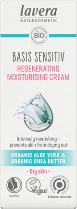 Lavera Basis Regenerating Moisturising Cream 50ml - Greenlands Health Store