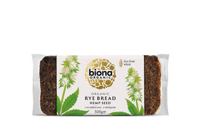 Organic Rye Bread - Hemp Seed - 500g - Greenlands Health Store