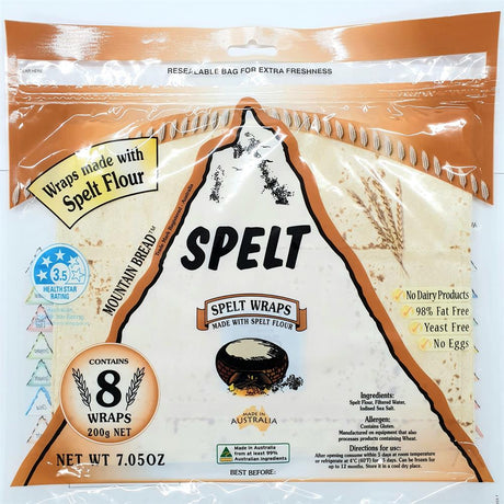 Mountain Bread Spelt Wraps 200g - Greenlands Health Store