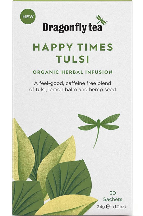 Dragonfly Organic Happy Times Tulsi Herbal Tea - Greenlands Health Store