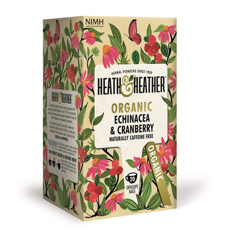 Organic Echinacea & Cranberry 20 Bag - Greenlands Health Store