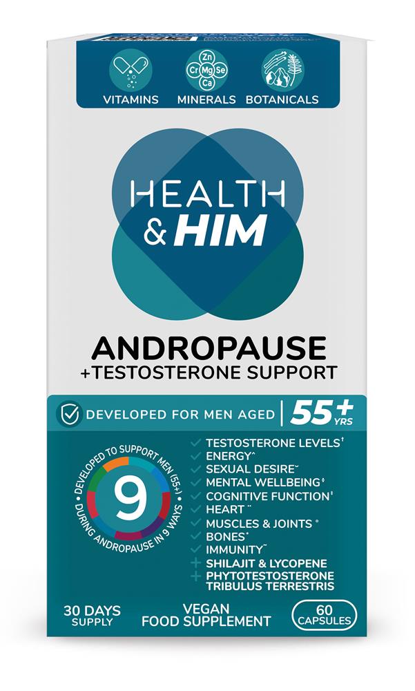 Health & Him Andropause 55+ Multi - Nutrient Supplement 60capsules - Greenlands Health Store