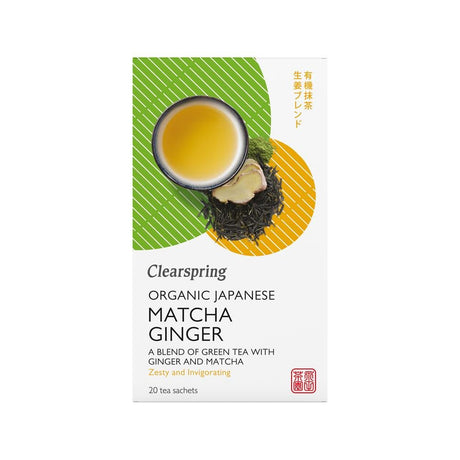 Organic Japanese Matcha Ginger 20 bags - Greenlands Health Store