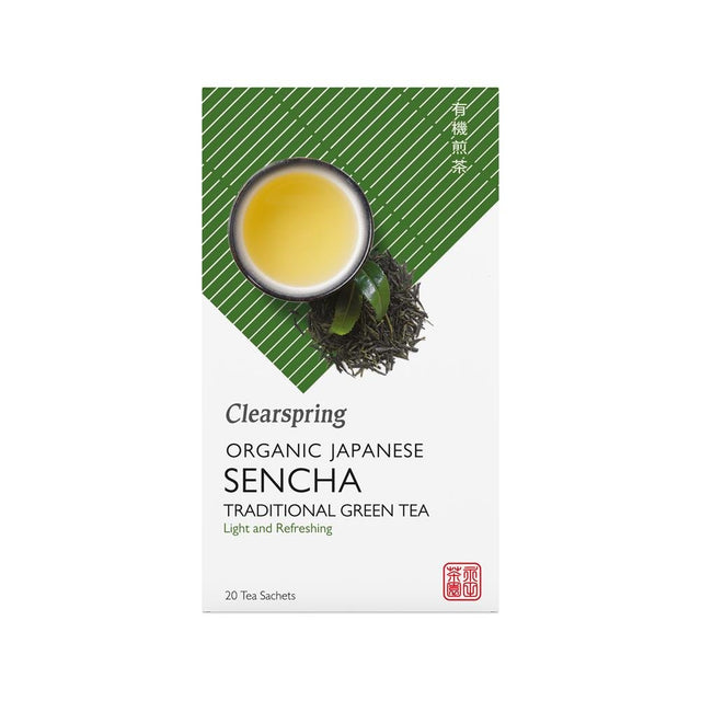Organic Japanese Green Tea Sencha tea bags/box 20 teabags - Greenlands Health Store
