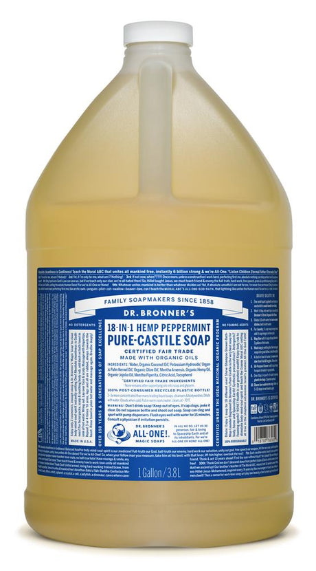 Peppermint Pure - Castile Liquid Soap 3790ml - Greenlands Health Store