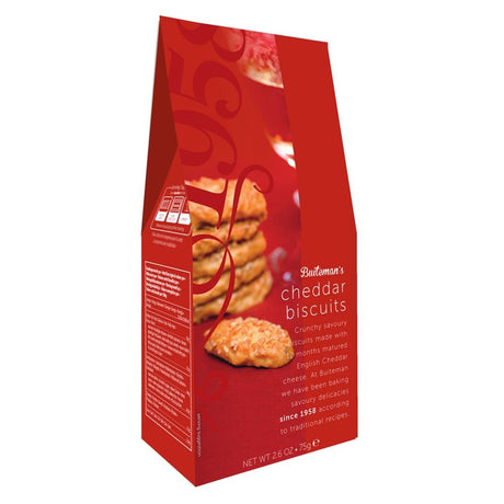 Buiteman Cheddar Biscuits 75g - Greenlands Health Store
