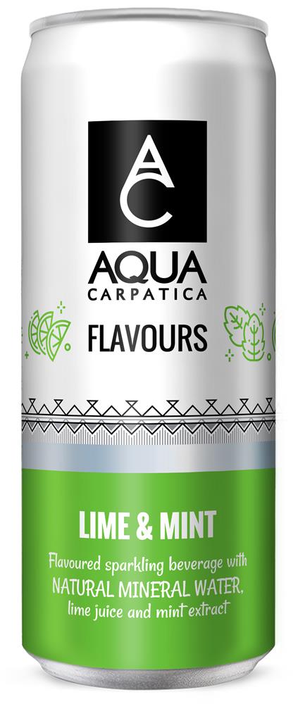 Flavoured Sparkling Mineral Water Lime & Mint 330ml - Greenlands Health Store