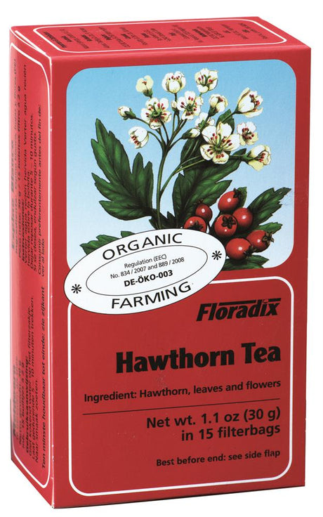 Hawthorn Organic Herbal Tea 15 filterbags - Greenlands Health Store
