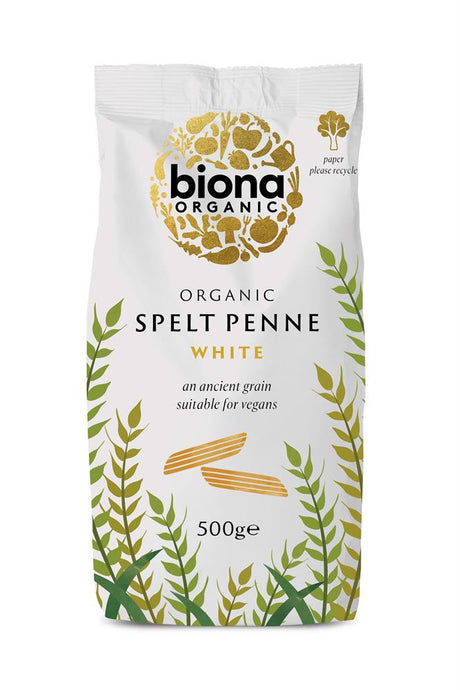 Organic Spelt White Penne Pasta 500g - Greenlands Health Store
