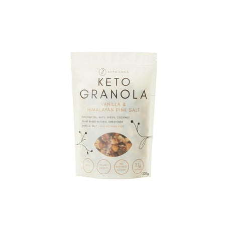 Vanilla & Pink Himalayan Salt Keto Granola 300g - Greenlands Health Store