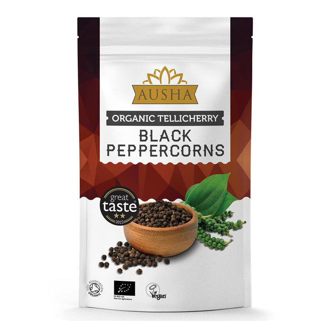 Organic Black Peppercorns 100g - 2** GREAT TASTE AWARD - Greenlands Health Store
