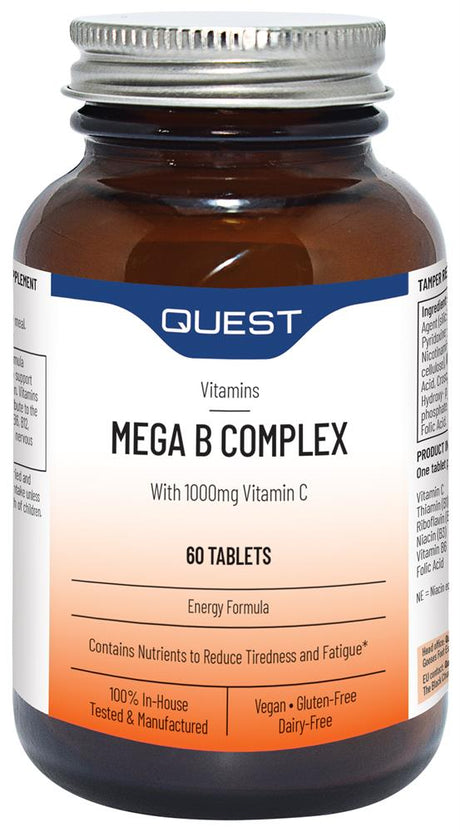 MEGA B COMPLEX + 1000mg VIT C 60 tabs - Greenlands Health Store
