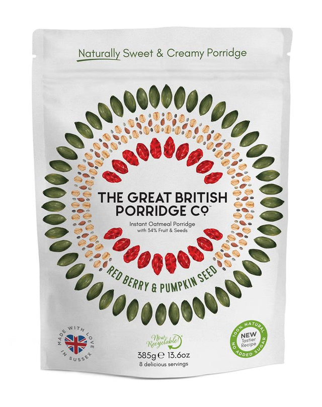 Red Berry & Pumpkin Seed Porridge 385g - Greenlands Health Store