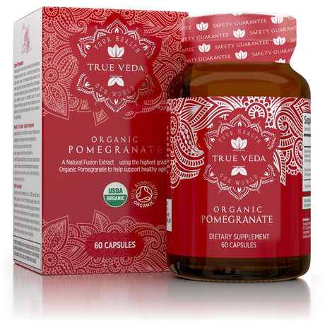 Pomegranate: Organic Natural Vegan Ethical Non - GMO 60 capsules - Greenlands Health Store