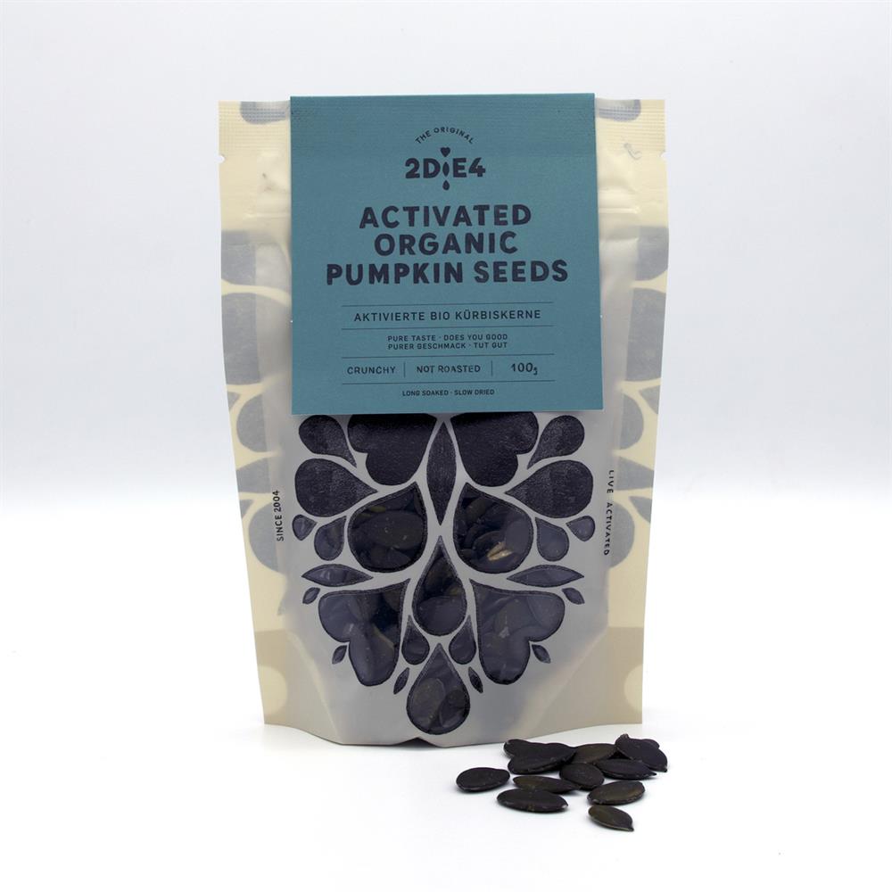 2DiE4 Activated Organic Pumpkin Seeds 100g - Greenlands Health Store