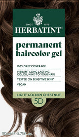 Light Golden Chestnut Ammonia Free hair Colour 5D 150ml - Greenlands Health Store