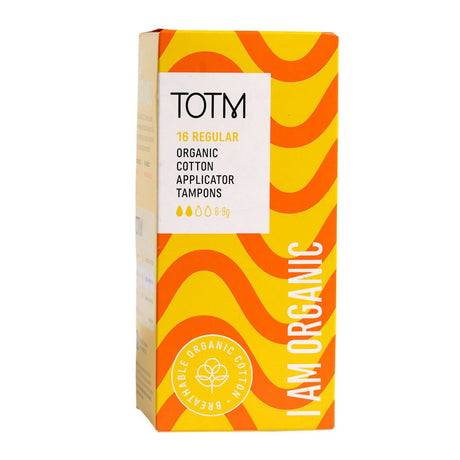 TOTM Organic Tampons - App Regular 16 Per Box Case of 10 - Greenlands Health Store