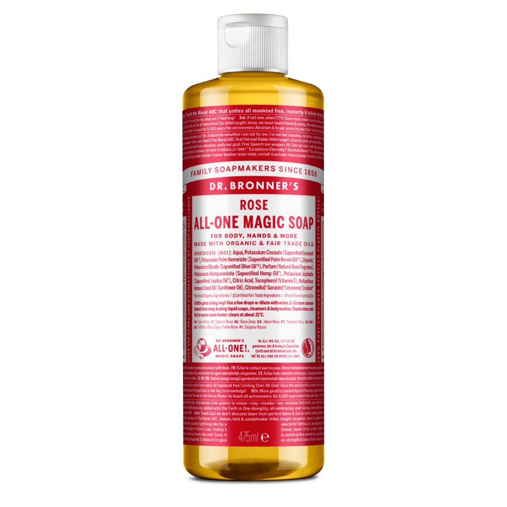 Rose All - One Magic Soap 475ml Organic - Greenlands Health Store