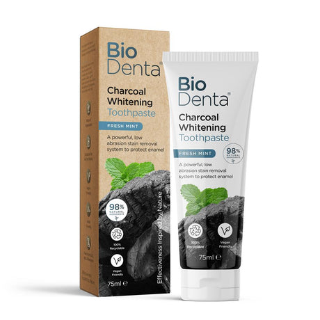 BioDenta Charcoal Whitening Toothpaste 75ml - Greenlands Health Store