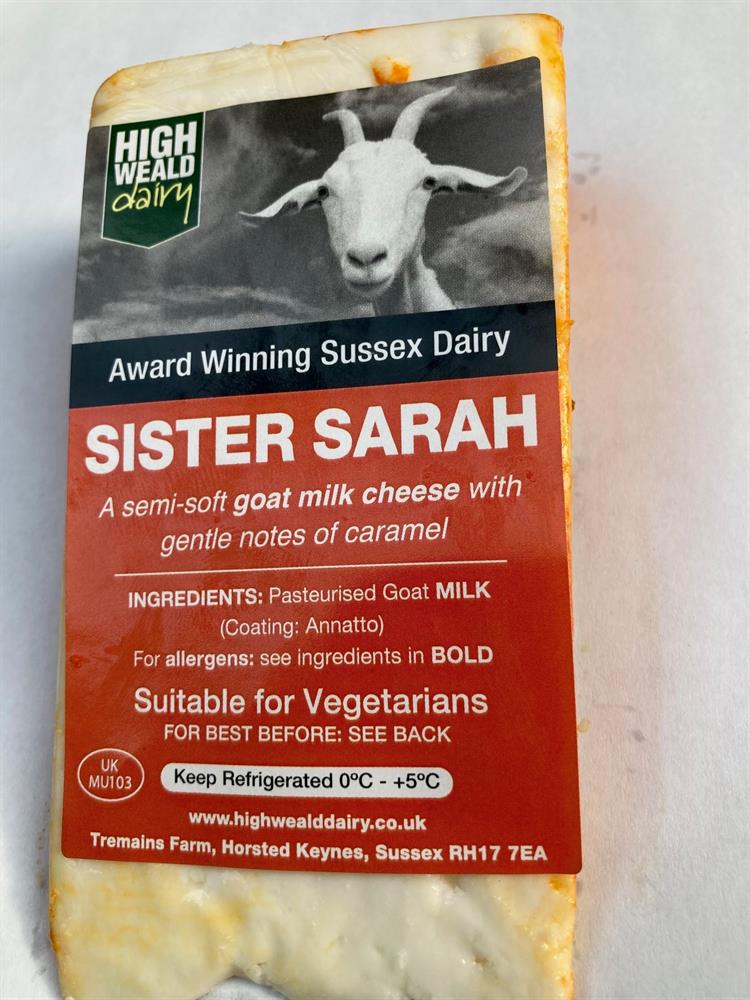 Sister Sarah Semi Soft Goat Cheese 125g - Greenlands Health Store