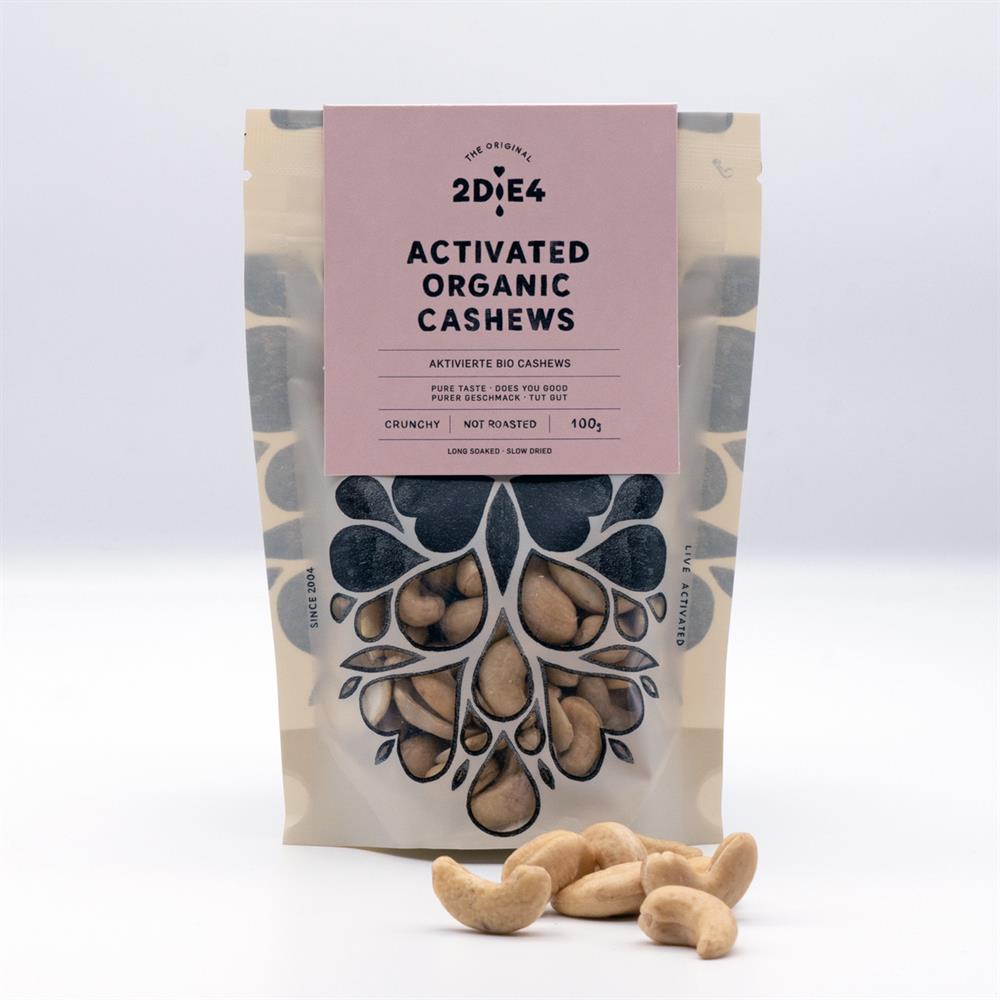 2DiE4 Activated Organic Cashews 100g - Greenlands Health Store
