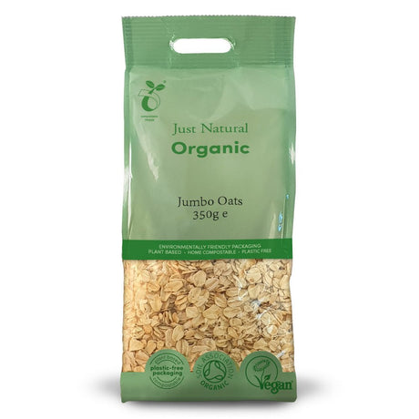 Organic Jumbo Oats 350g - Greenlands Health Store