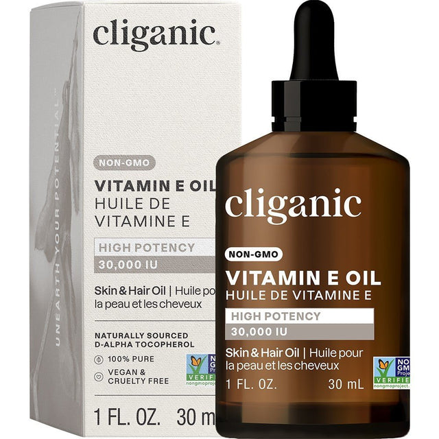 Cliganic Pure Non - GMO Vitamin E Oil 1oz - Greenlands Health Store