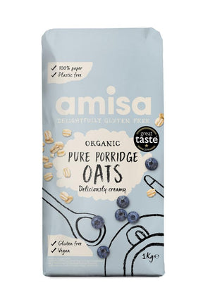 Organic GF Pure Porridge Oats 1KG - Greenlands Health Store
