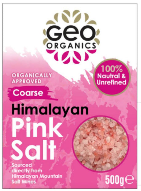 Geo Organics Himalayan Pink Salt - Coarse 500g - Greenlands Health Store