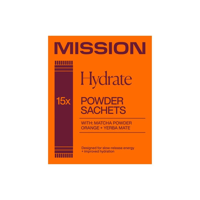 MISSION Hydrate Matcha 15 Powder Sachets - Greenlands Health Store