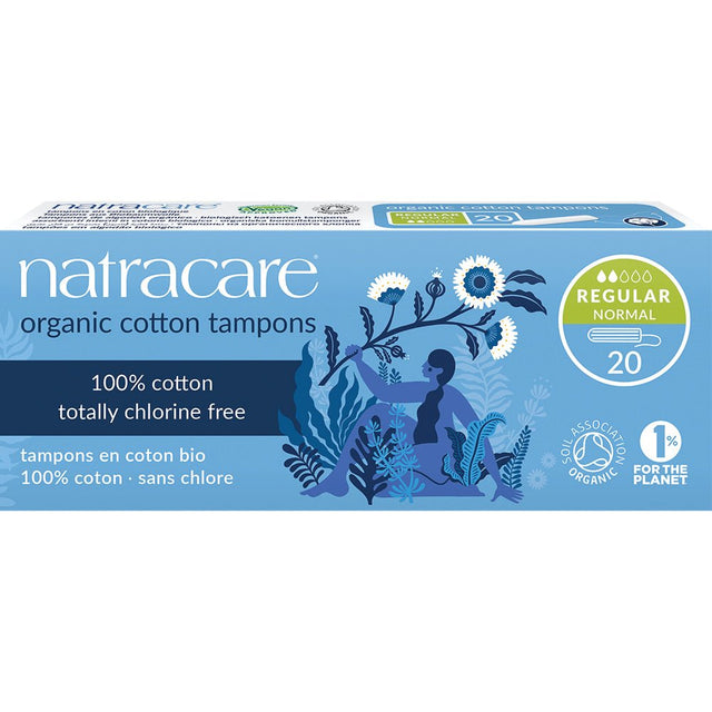 Organic Non - Applicator Tampons Regular x 20 - Greenlands Health Store