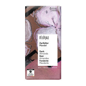 Dark Almond Chocolate 55% Vegan Organic 100g - Greenlands Health Store