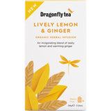 Dragonfly Lively Lemon & Ginger Organic Herbal Tea 20 Bag - Greenlands Health Store