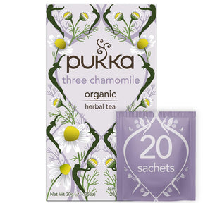 Three Chamomile 20 herbal tea sachets - Greenlands Health Store