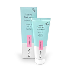 Fluoride Free Natural Kids Toothpaste 75ml - Strawberry - Greenlands Health Store