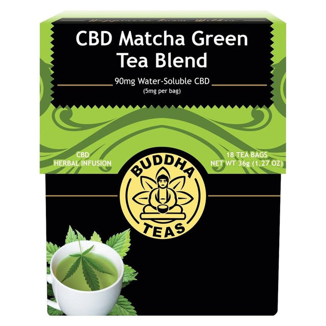 Matcha Green Tea - with CBD - 18 tea bags - Greenlands Health Store