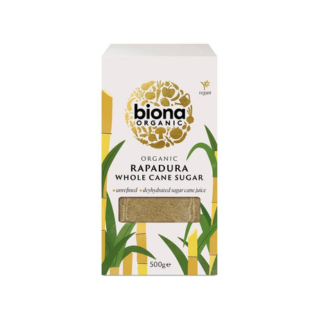 Biona Organic Rapadura/Succanat Wholecane sugar - 500g - Greenlands Health Store