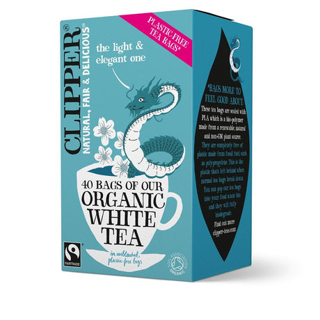 Clipper Organic & Fair Trade White 40 Tea Bags - Greenlands Health Store