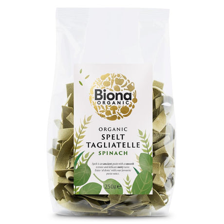 Spelt Spinach Artisan Tagliatelle Pasta - Rolled Organic 250g - Greenlands Health Store
