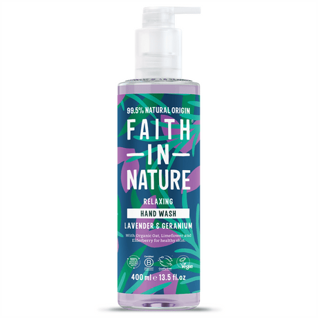 Faith in Nature Lavender & Geranium Hand Wash 400ml - Greenlands Health Store