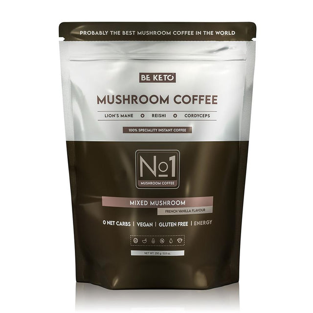 BeKeto - Instant Coffee Mushroom - French Vanilla 250g - Greenlands Health Store