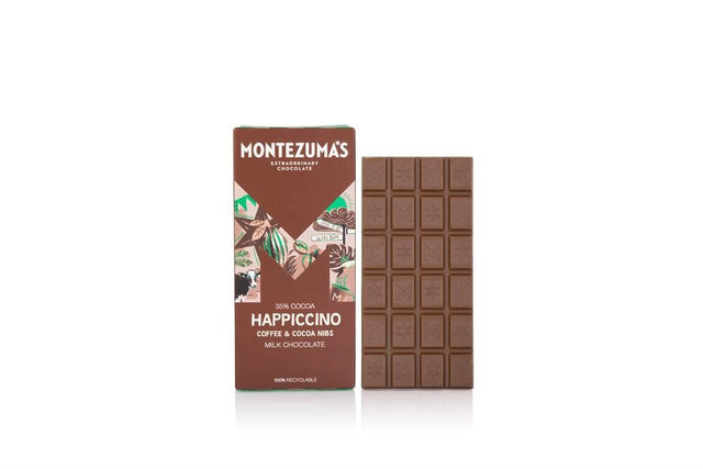 Happiccinno Milk Chocolate with Coffee & Cocoa Nibs 90g - Greenlands Health Store