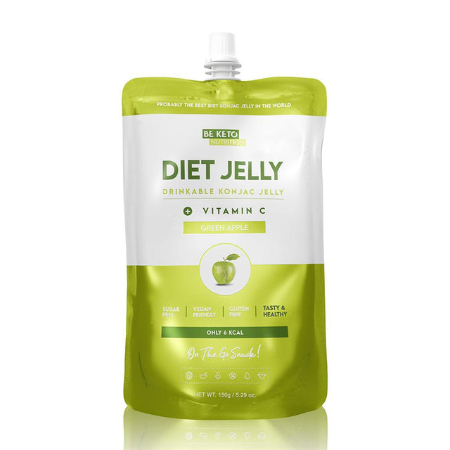 BeKeto - Diet Jelly Konjac Green Apple 150g - Greenlands Health Store