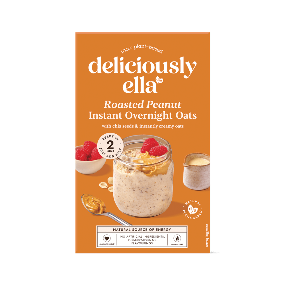 Deliciously Ella Roasted Peanut Instant Overnight Oats 380g - Greenlands Health Store