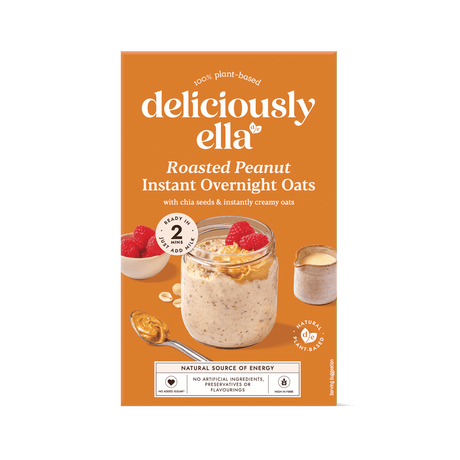 Deliciously Ella Roasted Peanut Instant Overnight Oats 380g - Greenlands Health Store